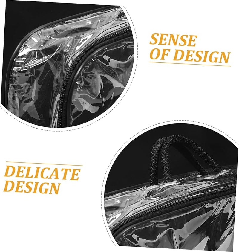 حقيبة تخزين كبيرة شفافة بمقابض لتنظيم السفر في غرفة اللعب خفيفة الوزن - Image 4